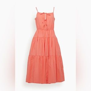 NWOT Ciao Lucia Brigida dress in Grapefruit Cotton Tiered Midi